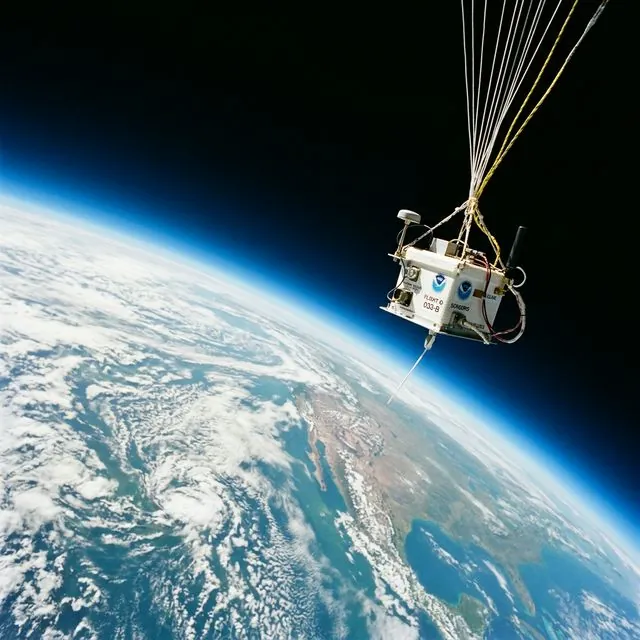 Stratosphärenflug — Blick aus 35 km Höhe